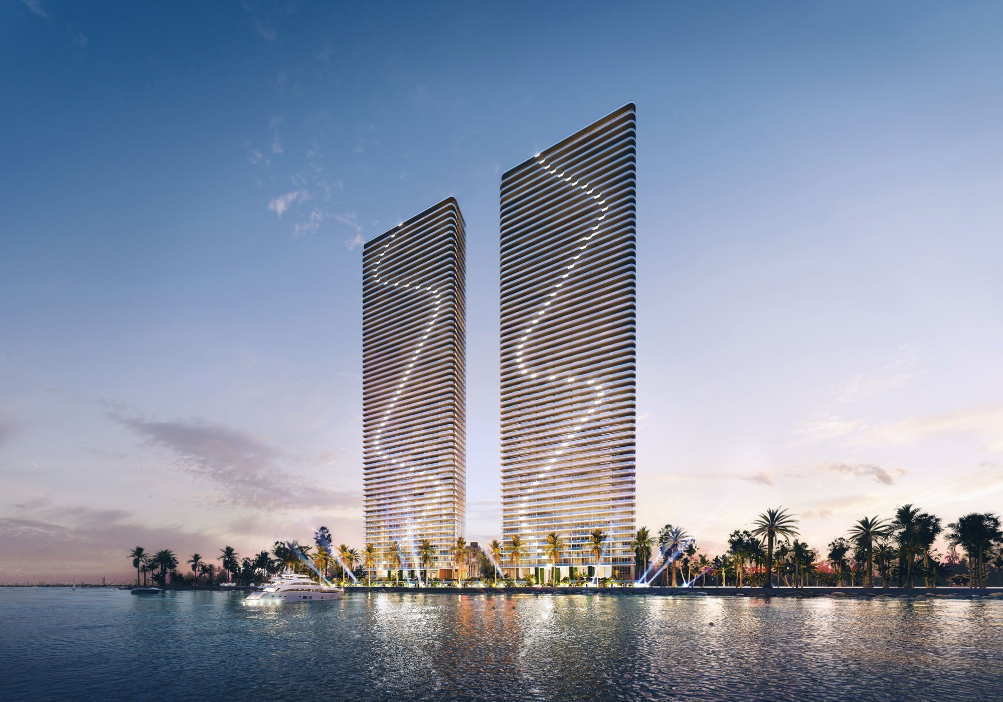 Twin Towers from Bay Yacht